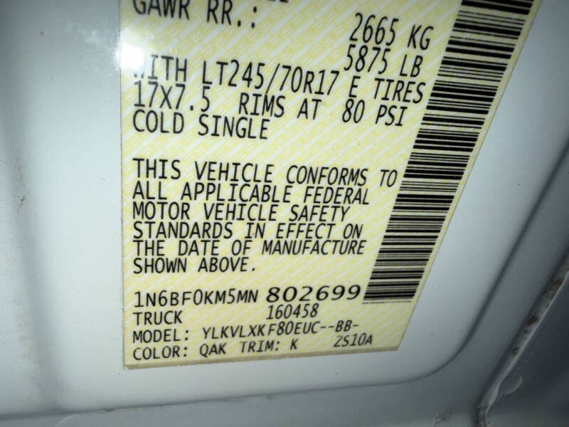 2021 Nissan NV 1500 SV