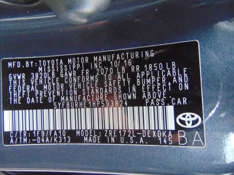 2017 Toyota Corolla L