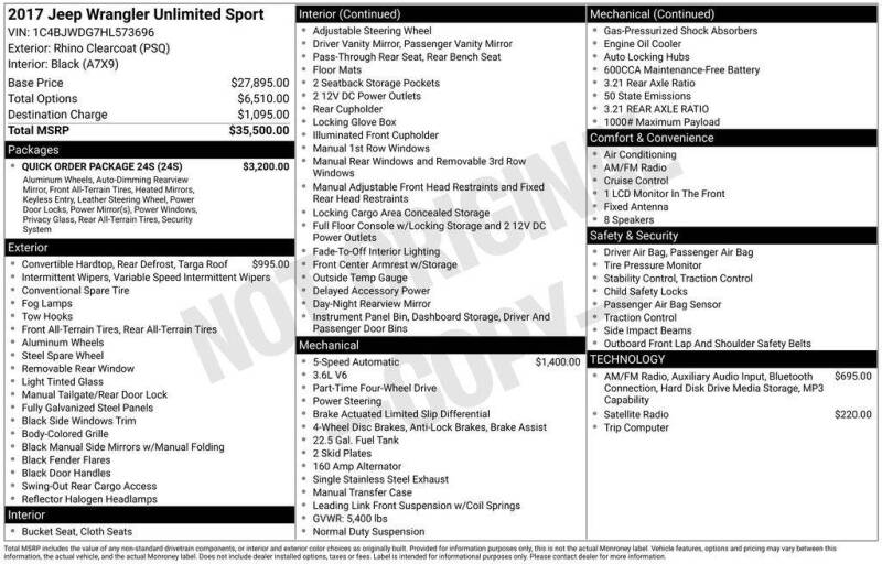 2017 Jeep Wrangler Unlimited