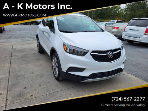 2020 Buick Encore for sale at A - K Motors Inc. in Vandergrift PA