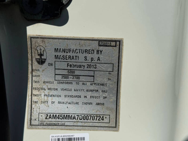 2013 Maserati GranTurismo