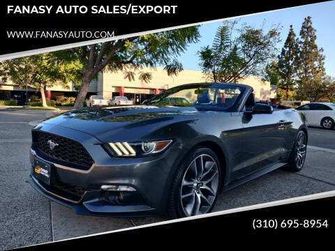 2015 Ford Mustang for sale at FANASY AUTO SALES/EXPORT in Yorba Linda CA