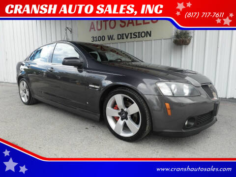 2009 Pontiac G8 for sale at CRANSH AUTO SALES, INC in Arlington TX