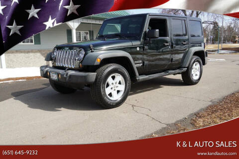 2012 Jeep Wrangler Unlimited for sale at K & L Auto Sales in Saint Paul MN