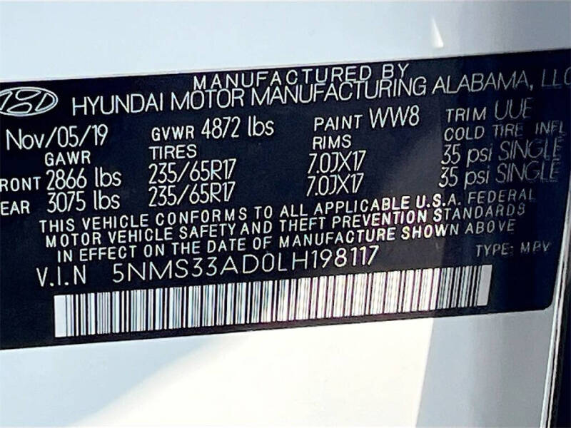 2020 Hyundai Santa Fe SEL