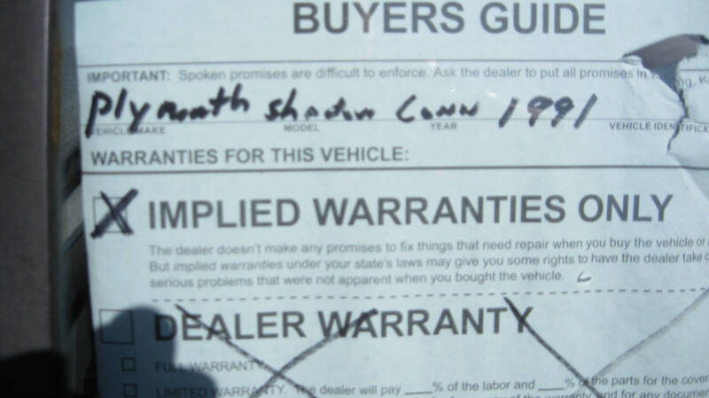 1991 Dodge Shadow Highline