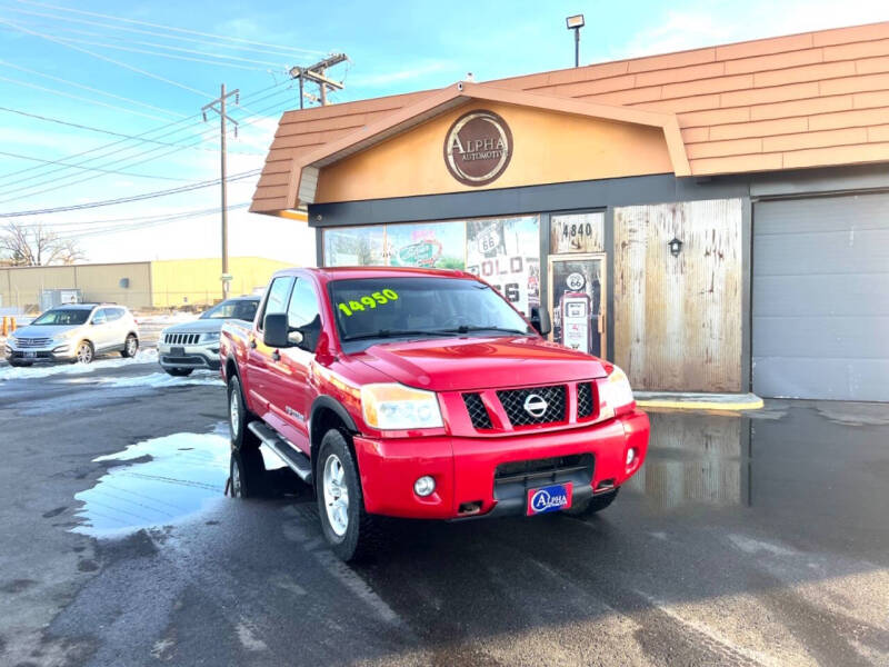 2012 Nissan Titan for sale at Alpha Automotive in Billings MT