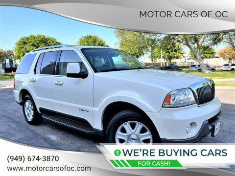 2003 Lincoln Aviator for sale at Motor Cars of OC in Costa Mesa CA