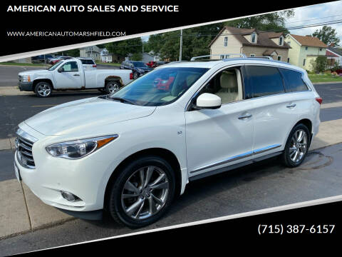 2014 Infiniti QX60 for sale at AMERICAN AUTO SALES AND SERVICE in Marshfield WI