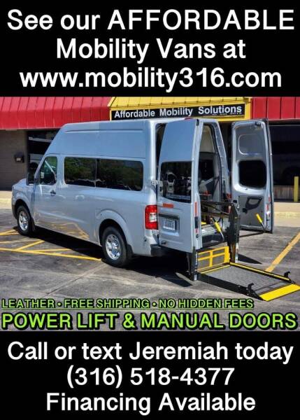 2017 Nissan NV for sale at Affordable Mobility Solutions, LLC - Mobility/Wheelchair Accessible Inventory-Wichita in Wichita KS
