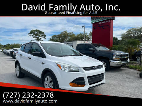 2016 Ford Escape for sale at David Family Auto, Inc. in New Port Richey FL