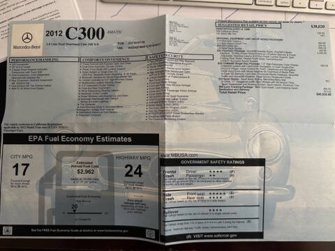 2012 Mercedes-Benz C-Class C 300 Sport 4MATIC