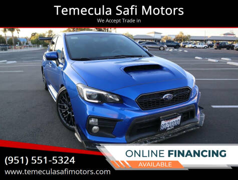 2018 Subaru WRX for sale at Temecula Safi Motors in Temecula CA