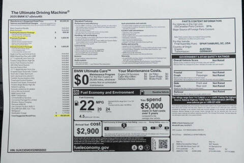 2025 BMW X7 xDrive40i