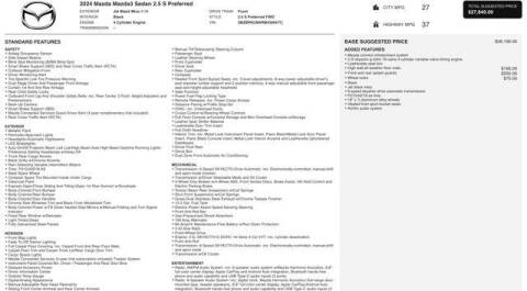 2024 Mazda Mazda3 Sedan 2.5 S Preferred