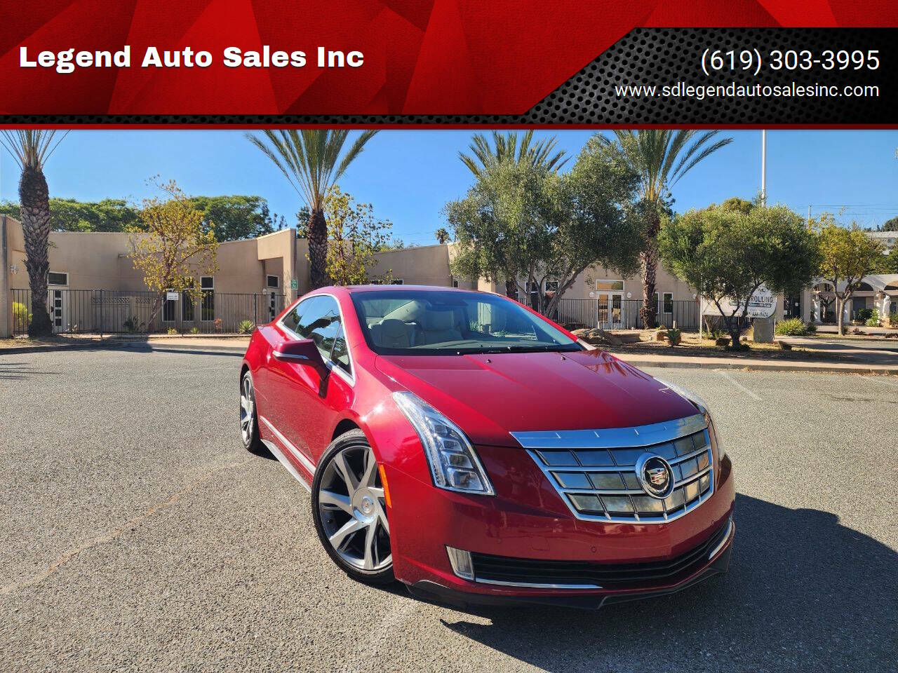 Red 2014 Cadillac ELR Base 2dr Coupe 1