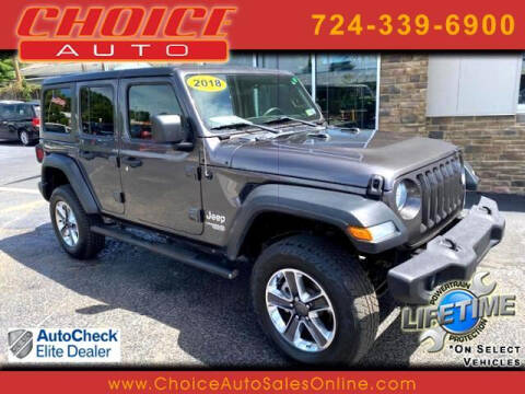 2018 Jeep Wrangler Unlimited for sale at CHOICE AUTO SALES in Murrysville PA