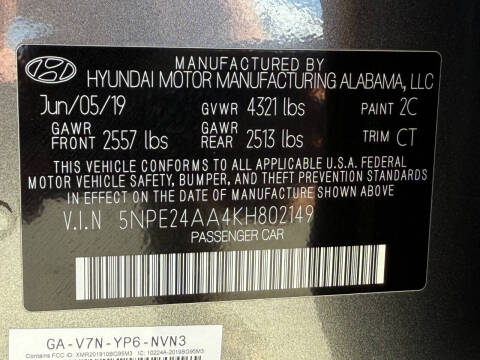 2019 Hyundai Sonata Eco