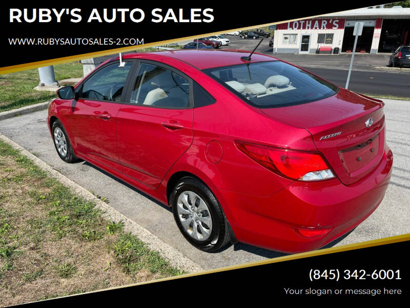 2016 Hyundai Accent for sale at RUBY'S AUTO SALES in Middletown NY
