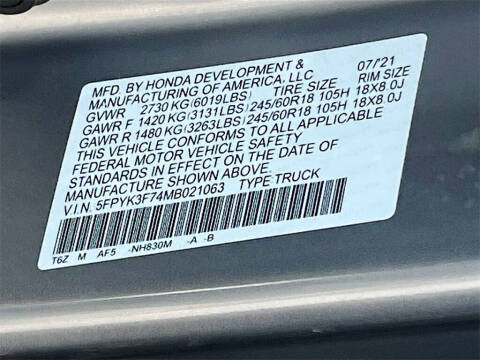 2021 Honda Ridgeline RTL-E