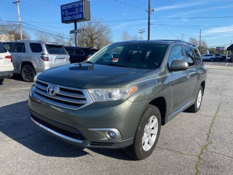 2013 Toyota Highlander for sale at Brewster Used Cars in Anderson SC