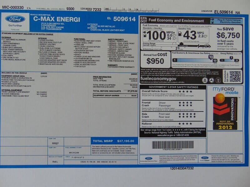 2014 Ford C-MAX Energi SEL