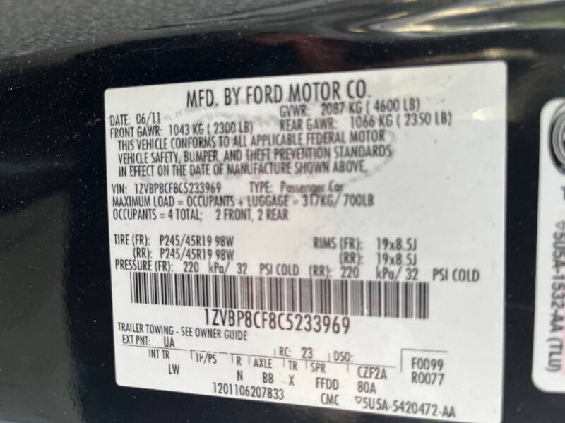 2012 Ford Mustang GT Premium