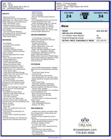 2015 Honda Accord LX