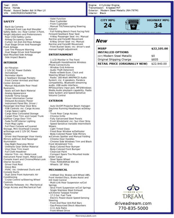2015 Honda Accord LX