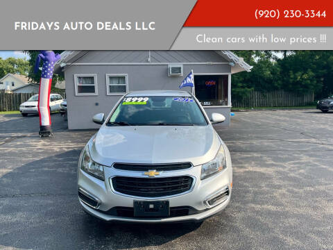 2015 Chevrolet Cruze for sale at Fridays Auto Deals LLC in Oshkosh WI
