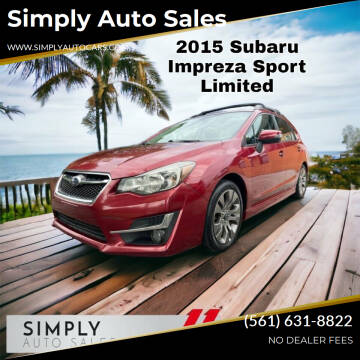 2015 Subaru Impreza for sale at Simply Auto Sales in Lake Park FL