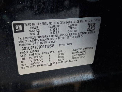 2016 GMC Sierra 1500