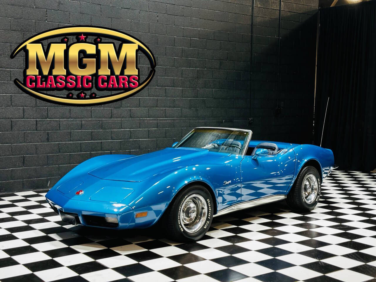 1973 Chevrolet Corvette Medium Blue Iridescent Convertible 