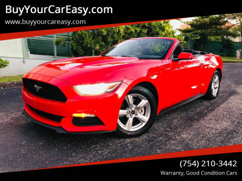 2015 Ford Mustang for sale at BuyYourCarEasyllc.com in Hollywood FL