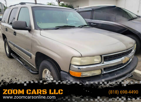 2001 Chevrolet Tahoe for sale at ZOOM CARS LLC in Sylmar CA
