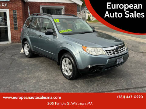 2013 Subaru Forester for sale at European Auto Sales in Whitman MA