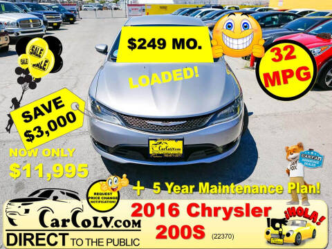 2016 Chrysler 200 for sale at The Car Company in Las Vegas NV