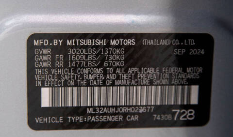 2024 Mitsubishi Mirage