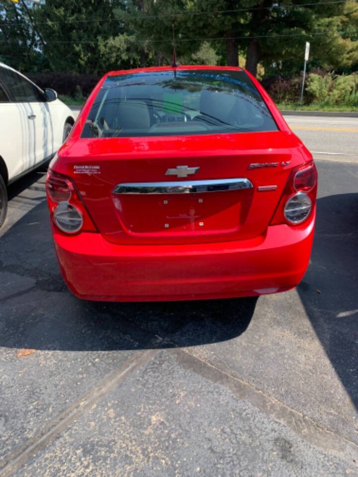 2014 Chevrolet Sonic for sale at Chuckie Bizzarro's Fleetwing Auto in Erie, PA