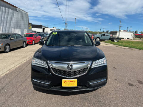 2016 Acura MDX for sale at Brothers Used Cars Inc in Sioux City IA