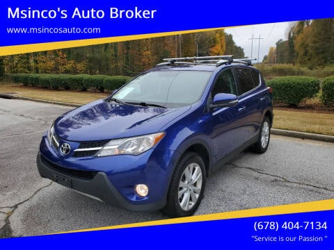 2015 Toyota RAV4 for sale at Msinco's Auto Broker in Snellville GA