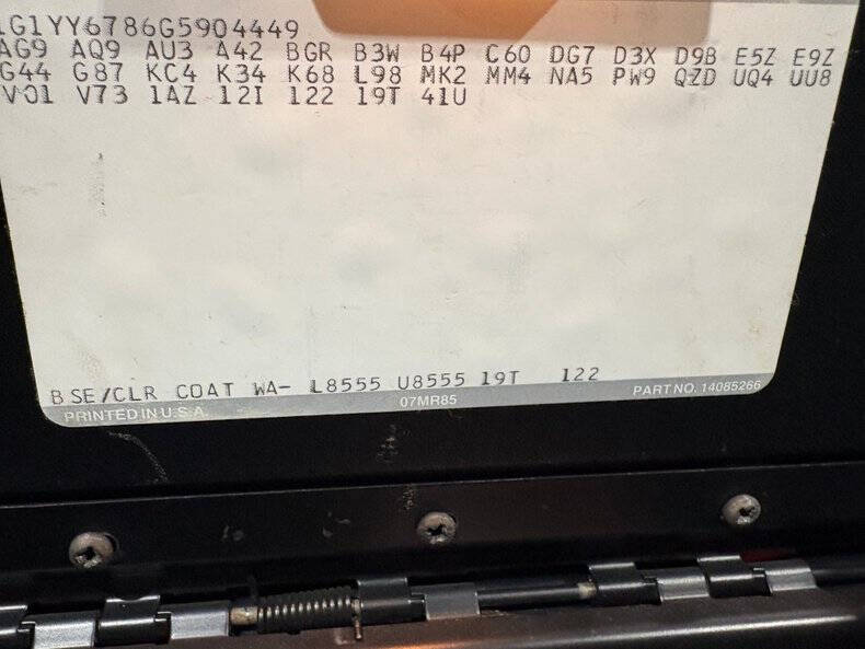 1986 Chevrolet Corvette