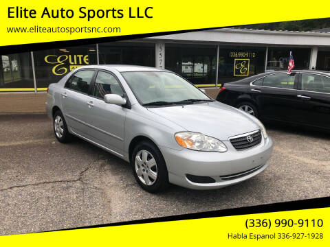 2008 Toyota Corolla for sale at Elite Auto Sports LLC in Wilkesboro NC