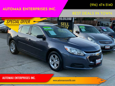 2015 Chevrolet Malibu for sale at AUTOMAX ENTERPRISES INC. in Roseville CA