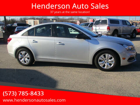 2015 Chevrolet Cruze for sale at Henderson Auto Sales in Poplar Bluff MO