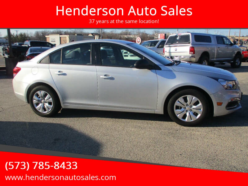 2015 Chevrolet Cruze for sale at Henderson Auto Sales in Poplar Bluff MO