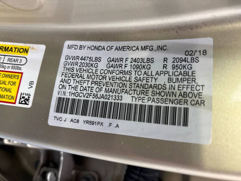 2018 Honda Accord EX-L