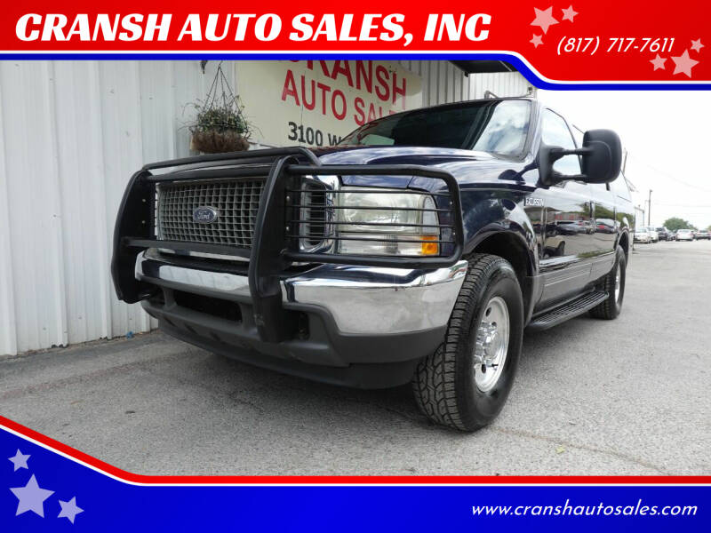 2002 Ford Excursion for sale at CRANSH AUTO SALES, INC in Arlington TX