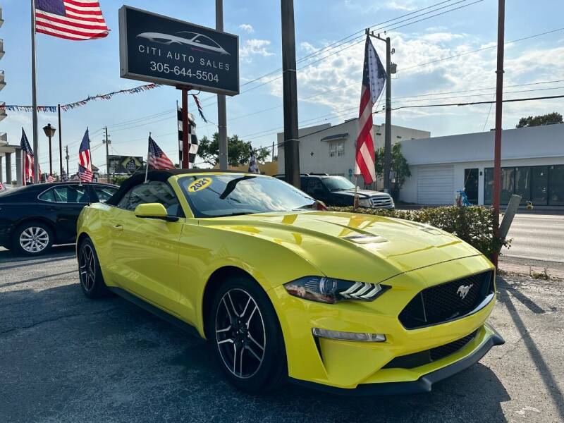 2021 Ford Mustang for sale at CITI AUTO SALES INC in Miami FL