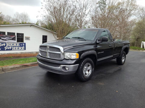 2002 Dodge Ram Pickup 1500 for sale at TR MOTORS in Gastonia NC